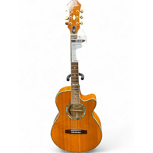 Used Epiphone PR-6E Natural Acoustic Electric Guitar