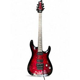 Used Schecter Guitar Research OMEN ELITE FR Trans Red BURST Solid Body Electric Guitar