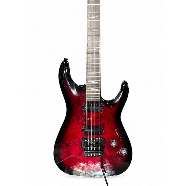 Used Schecter Guitar Research OMEN ELITE FR Trans Red BURST Solid Body Electric Guitar