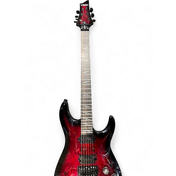 Used Schecter Guitar Research OMEN ELITE FR Trans Red BURST Solid Body Electric Guitar