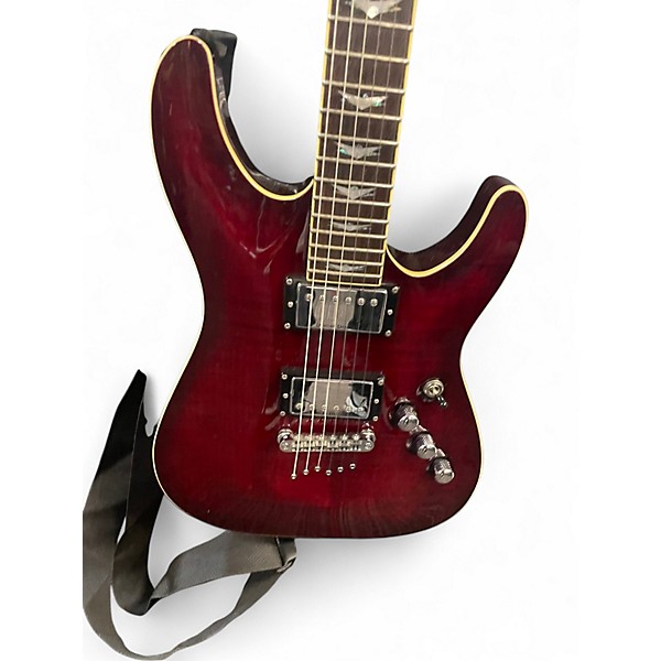 Used Schecter Guitar Research C1 Plus Candy Apple Red Solid Body Electric Guitar