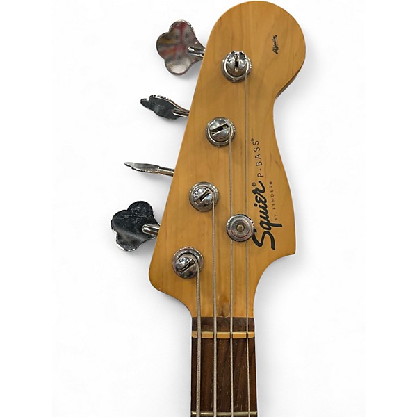 Used Squier Precision Bass Black Electric Bass Guitar