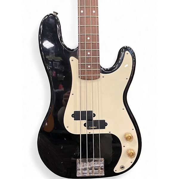 Used Squier Precision Bass Black Electric Bass Guitar