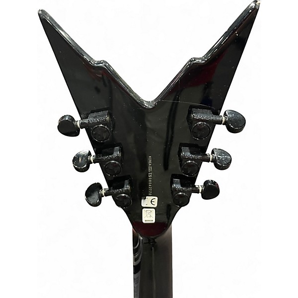 Used 2008 Dean Dime Razorback Stealth Black and Silver Solid Body Electric Guitar