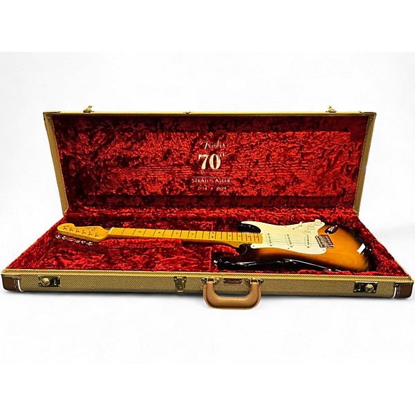 Used Fender 70th Anniversary American Vintage II 1954 Stratocaster 2 Color Sunburst Solid Body Electric Guitar