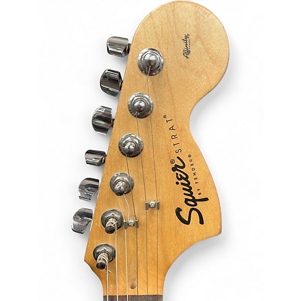 Used Squier Standard Stratocaster Black Solid Body Electric Guitar