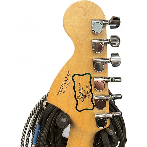 Used Squier Standard Stratocaster Black Solid Body Electric Guitar