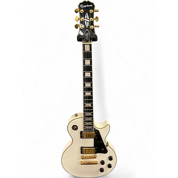 Used Epiphone Les Paul Custom Pro Alpine White Solid Body Electric Guitar
