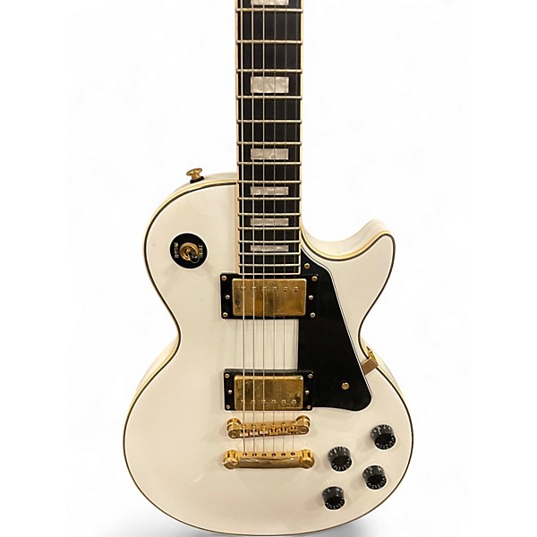 Used Epiphone Les Paul Custom Pro Alpine White Solid Body Electric Guitar