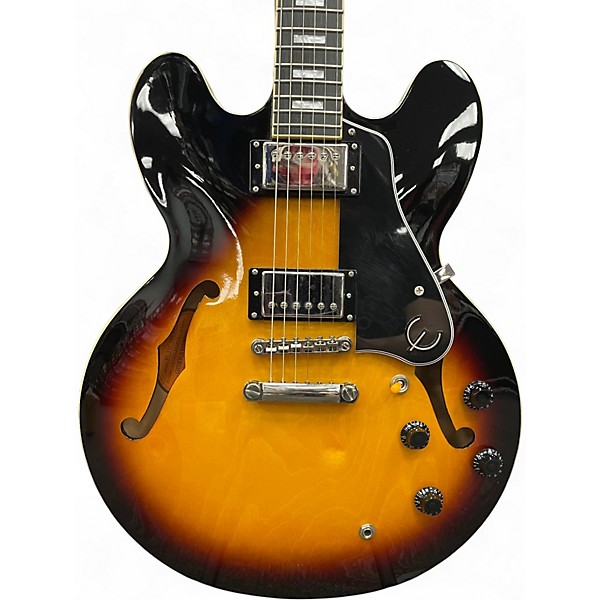 Used Epiphone ES335 Pro Vintage Sunburst Hollow Body Electric Guitar