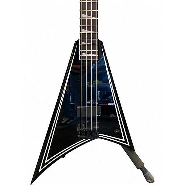 Used Jackson RRB IV BLACK WITH WHITE PINSTRIPE Electric Bass Guitar