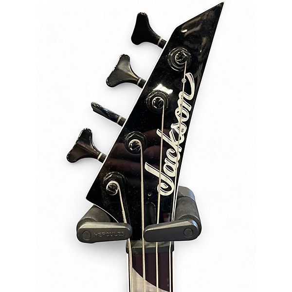 Used Jackson RRB IV BLACK WITH WHITE PINSTRIPE Electric Bass Guitar
