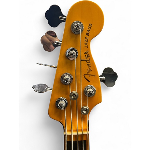 Used Fender American Ultra Jazz Bass V WHITE Electric Bass Guitar