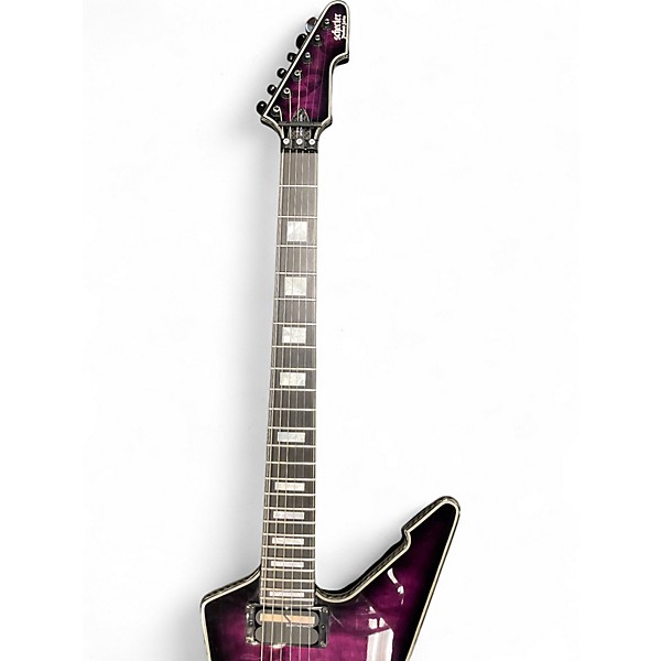Used Schecter Guitar Research E-1 FRS Special Edition Trans Purple Solid Body Electric Guitar