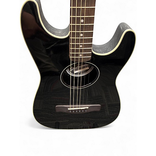 Used 2012 Fender Stratacoustic Black Acoustic Electric Guitar
