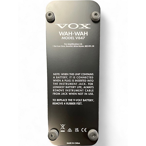 Used VOX V847A Reissue Wah Pedal Effect Pedal