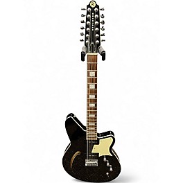 Used Reverend Airwave 12 Black Hollow Body Electric Guitar