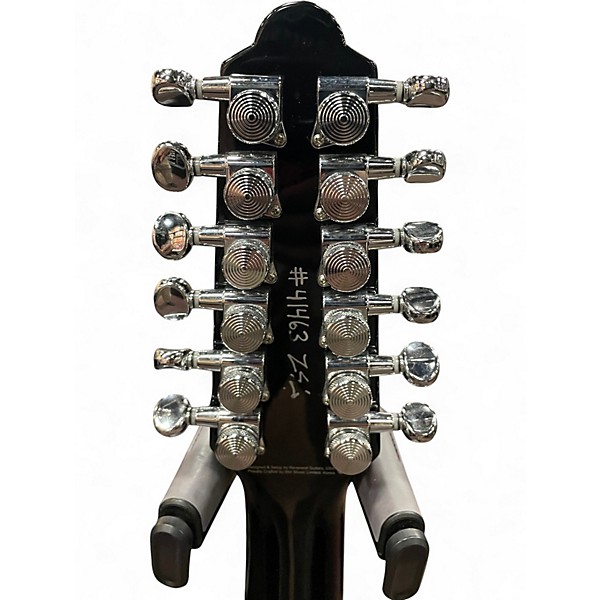 Used Reverend Airwave 12 Black Hollow Body Electric Guitar