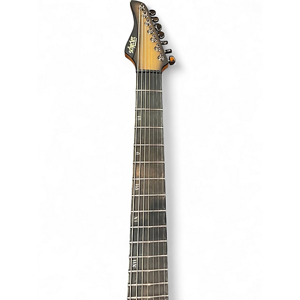 Used Schecter Guitar Research BANSHEE MACH 7 EVERTUNE EMBER BURST Solid Body Electric Guitar