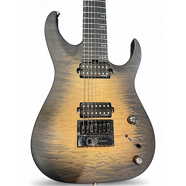 Used Schecter Guitar Research BANSHEE MACH 7 EVERTUNE EMBER BURST Solid Body Electric Guitar