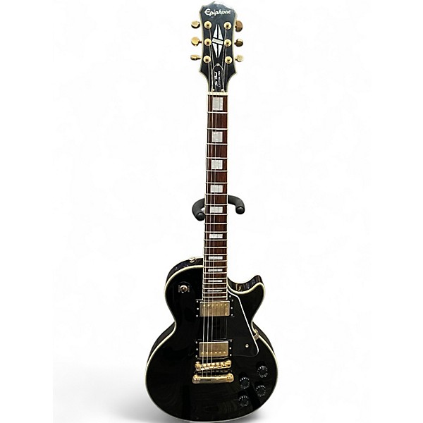 Used Epiphone Les Paul Custom Pro Black Solid Body Electric Guitar