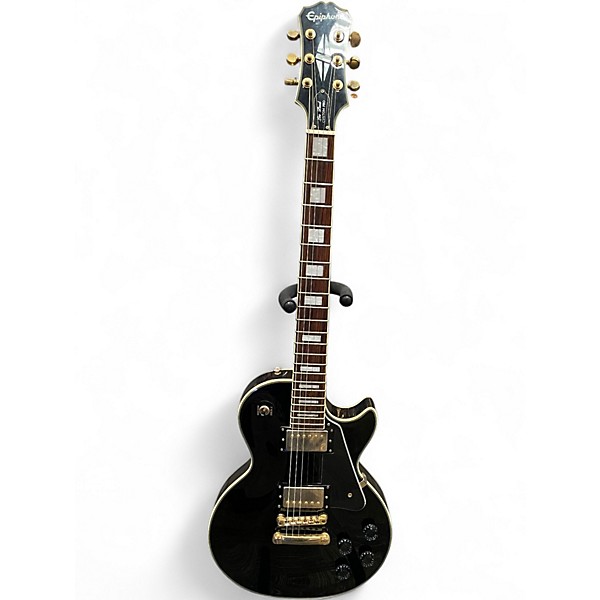 Used Epiphone Les Paul Custom Pro Black Solid Body Electric Guitar