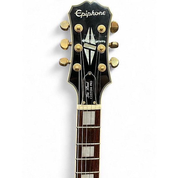 Used Epiphone Les Paul Custom Pro Black Solid Body Electric Guitar