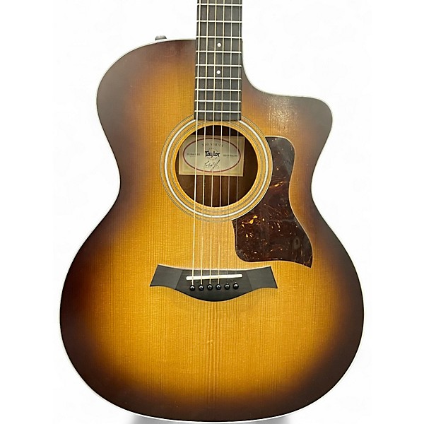 Used Taylor 214ce-k SB 2 Tone Sunburst Acoustic Electric Guitar