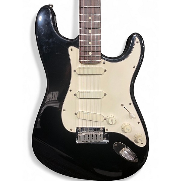 Used 1993 Fender American Strat Plus Black Solid Body Electric Guitar