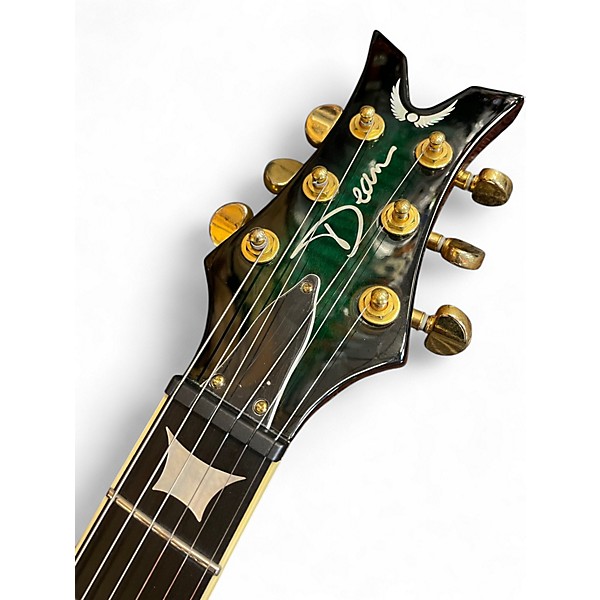 Used Dean LIMITED EDITION DCR #34 Trans Green Solid Body Electric Guitar