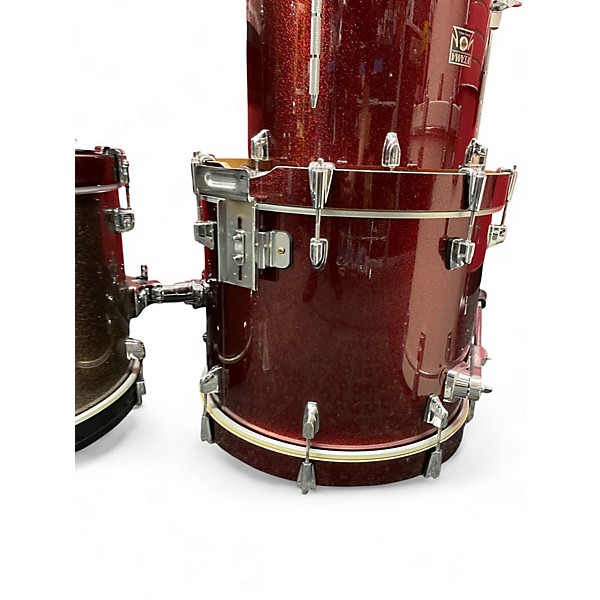 Used TAMA 4 Piece superstar classic red sparkle Drum Kit