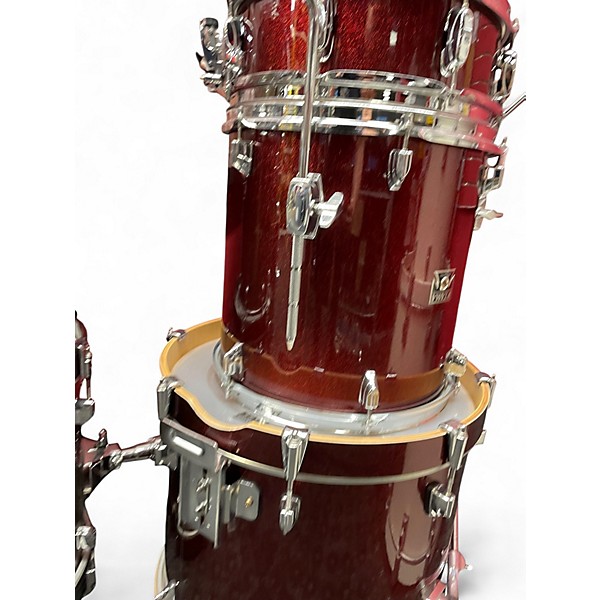 Used TAMA 4 Piece superstar classic red sparkle Drum Kit