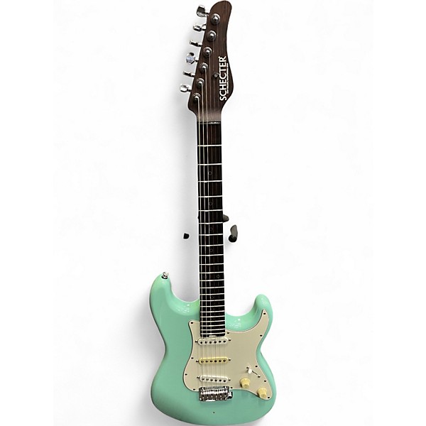 Used 2021 Schecter Guitar Research Nick Johnston USA Signature Stratocaster Surf Green Solid Body Electric Guitar