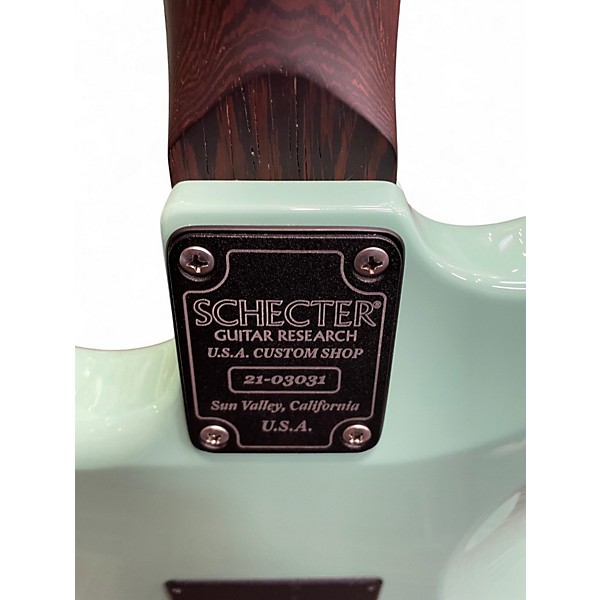 Used 2021 Schecter Guitar Research Nick Johnston USA Signature Stratocaster Surf Green Solid Body Electric Guitar