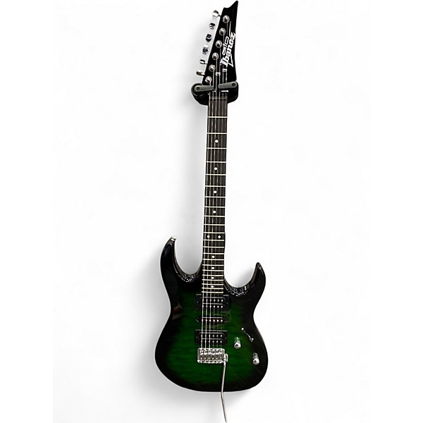 Used Ibanez GRX70QA Green Solid Body Electric Guitar