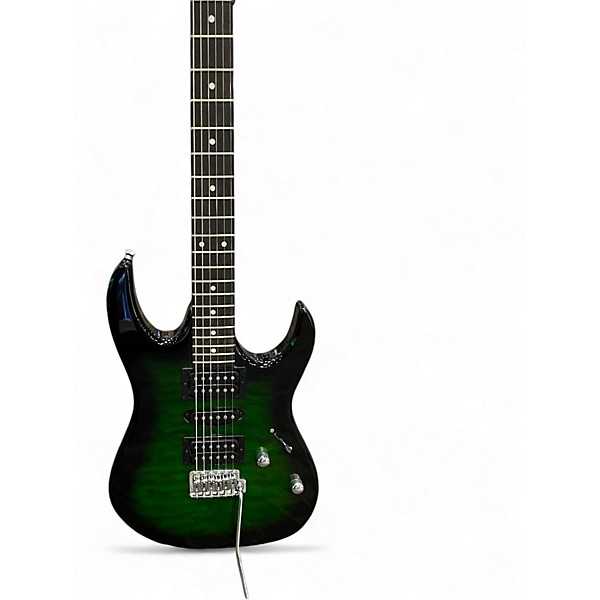 Used Ibanez GRX70QA Green Solid Body Electric Guitar