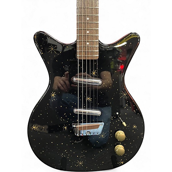 Used Dano Golden 50s Black and Gold Solid Body Electric Guitar