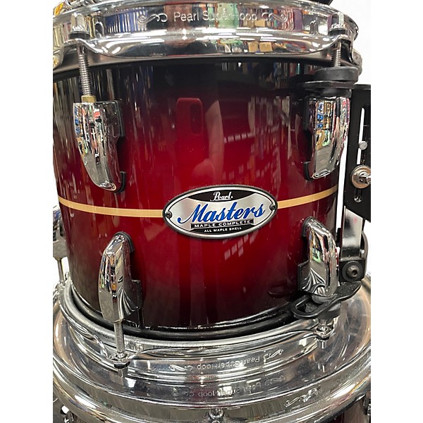 Used Pearl 5 Piece masters MAPEL COMPLETE Candy Apple Red Drum Kit