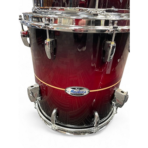 Used Pearl 5 Piece masters MAPEL COMPLETE Candy Apple Red Drum Kit