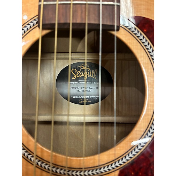 Used Seagull PERFORMER CW HG PRESYS II Natural Acoustic Electric Guitar