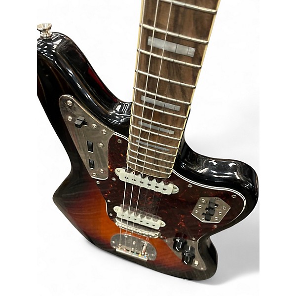 Used Squier JAGUAR 2 Tone Sunburst Solid Body Electric Guitar