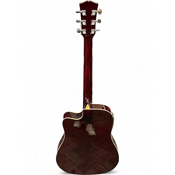 Used Galveston LC599EQ Crimson Red Burst Acoustic Electric Guitar
