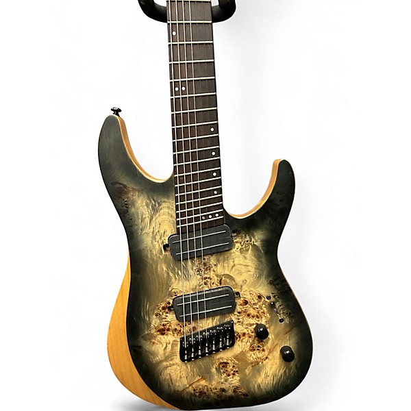 Used Schecter REAPER 7 BURL Solid Body Electric Guitar