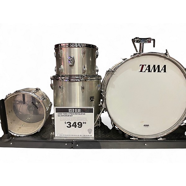 Used TAMA 4 Piece ROYALSTAR SILVER Drum Kit