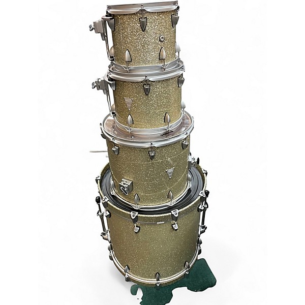 Used Orange County Drum & Percussion 4 Piece Newport Series Gold Sparkle Drum Kit