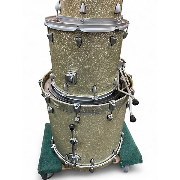 Used Orange County Drum & Percussion 4 Piece Newport Series Gold Sparkle Drum Kit