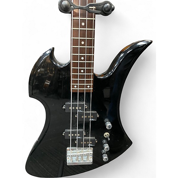 Used B.C. Rich Mockingbird Bass (made in korea) Black Electric Bass Guitar
