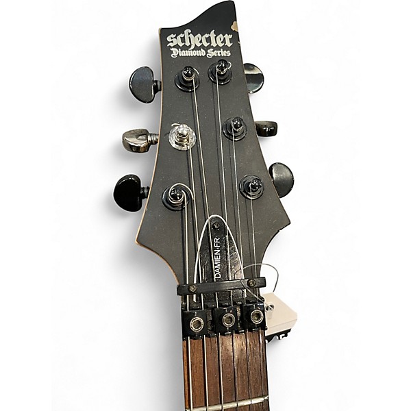 Used Schecter Guitar Research DAMIEN FR Flat Black Solid Body Electric Guitar