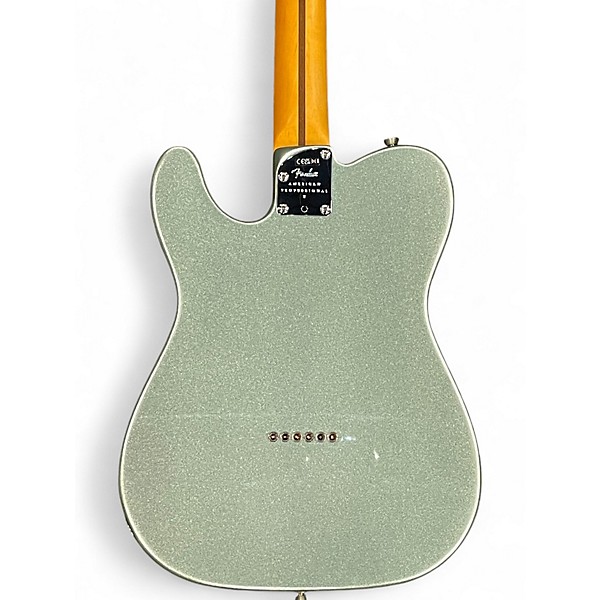 Used Fender American Professional II Telecaster Mystic Surf Green Solid Body Electric Guitar