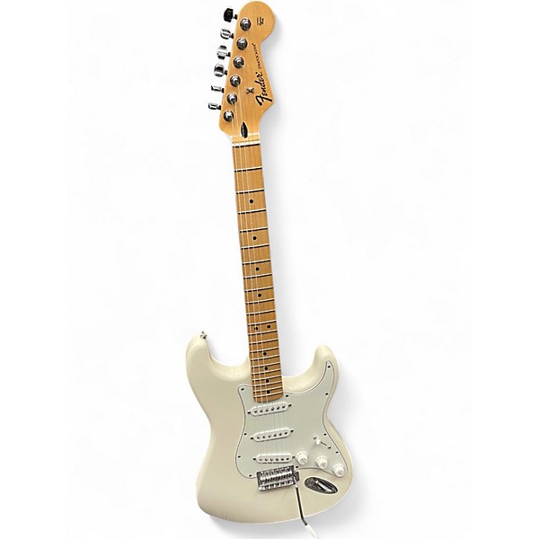 Used Fender Standard Stratocaster Antique White Solid Body Electric Guitar